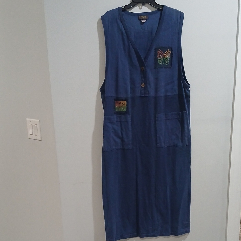 Focus USA Y2K 90'S maxi Dress Pre-owned Good Conditions Sz M  overside
